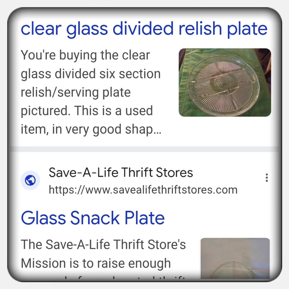 Vintage Clear Glass Divided Relish Serving Platter